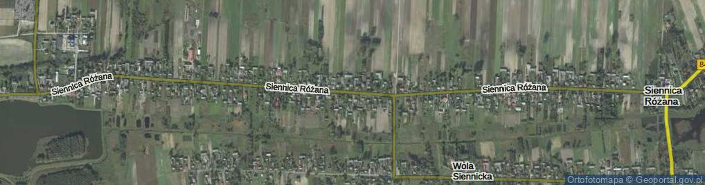 Zdjęcie satelitarne Siennica Różana ul.